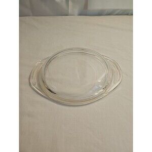 Pyrex 682C-D-4 Clear Glass Lid W/ Tab Handles for Casserole Dish Vintage